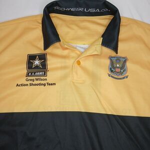 U.S. Army Greg Wilson Action Shooting Team Men's Polo Shirt Size XL Techwear